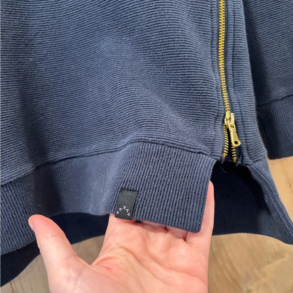 Varley Manning Raglan Pullover Sweatshirt Sz S Navy Blue - Picture 2 of 6